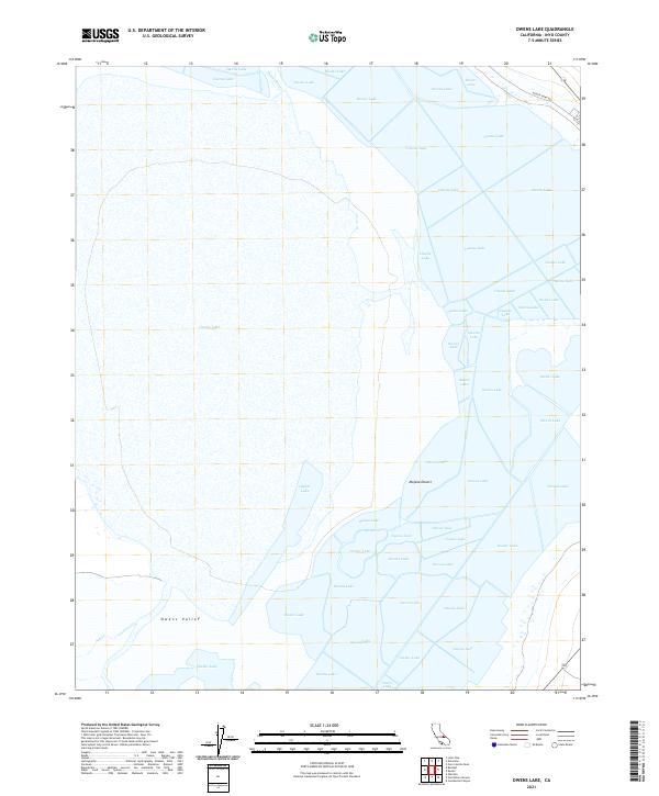 Owens Lake, CA — USGS 7.5-minute topo (2021)