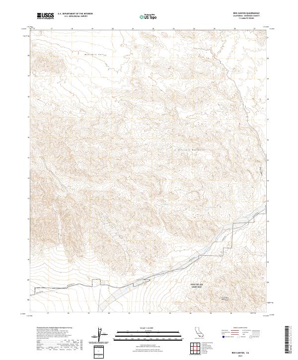 Red Canyon, CA — USGS 7.5-minute topo (2021)