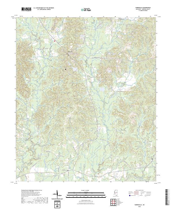 Harrisville, MS — USGS 7.5-minute topo (2024)