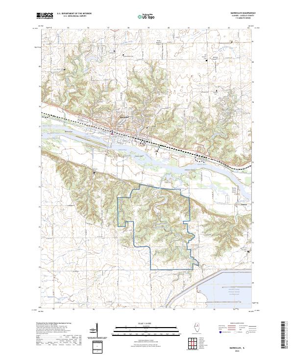 Marseilles, IL — USGS 7.5-minute topo (2024)