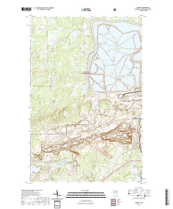 Kinney, MN — USGS 7.5-minute topo (2022)