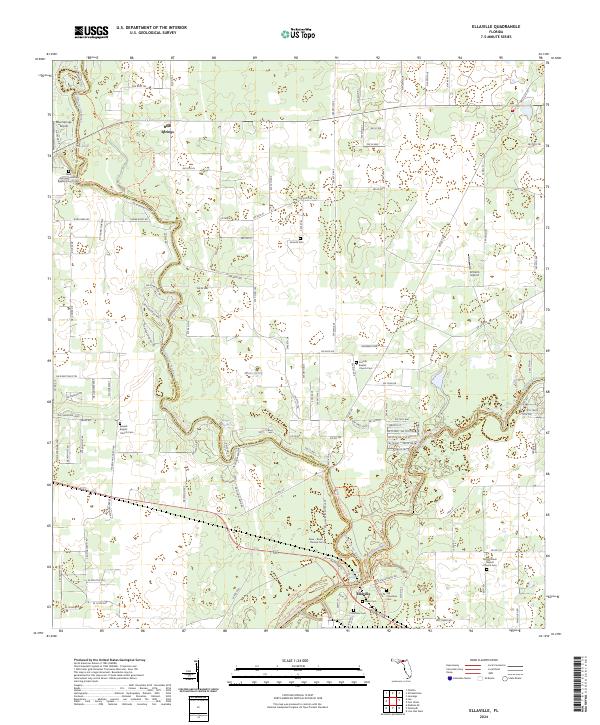Ellaville, FL — USGS 7.5-minute topo (2024)