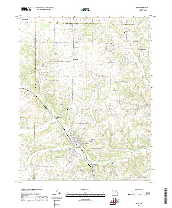 Crane, MO — USGS 7.5-minute topo (2021)
