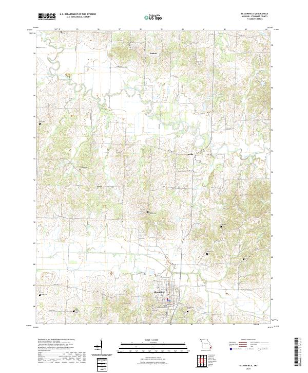 Bloomfield, MO — USGS 7.5-minute topo (2021)