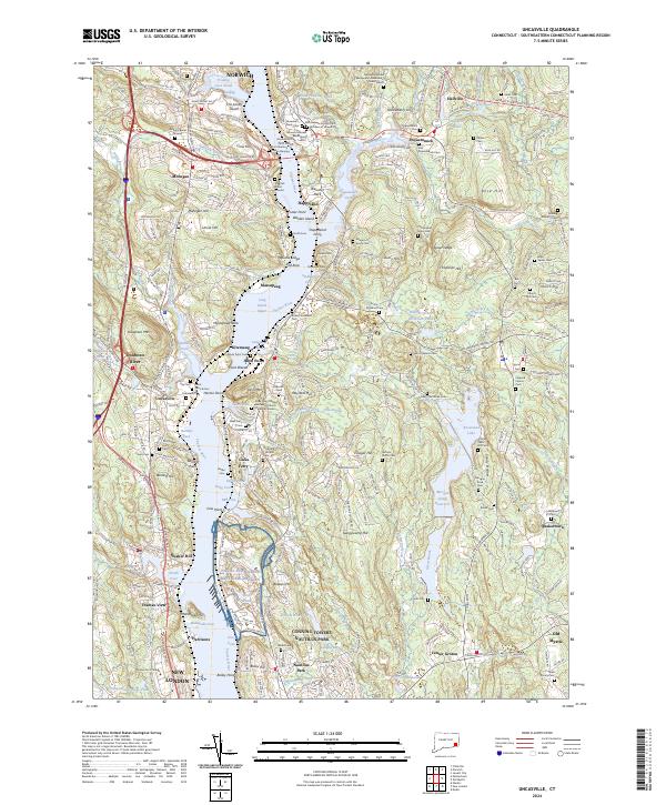 Uncasville, CT — USGS 7.5-minute topo (2024)