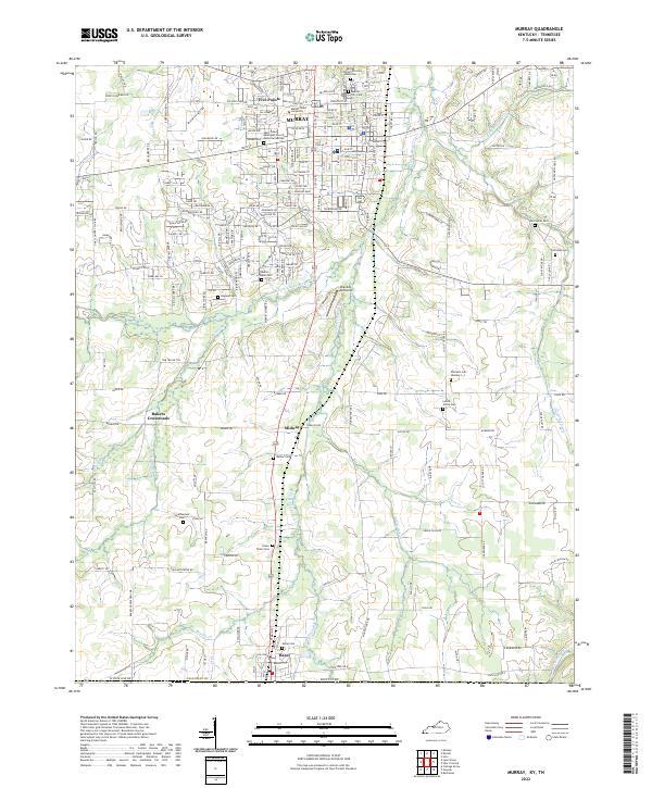 Murray, KY-TN — USGS 7.5-minute topo (2022)