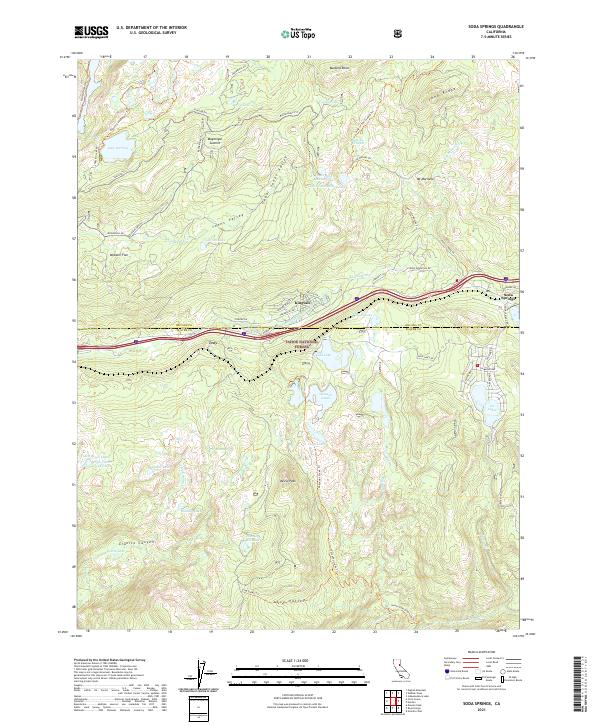 Soda Springs, CA — USGS 7.5-minute topo (2021)
