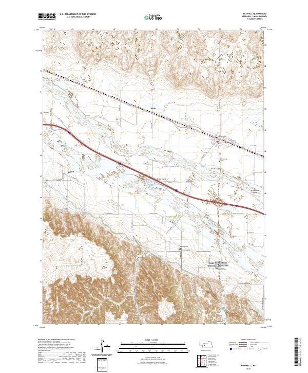 Maxwell, NE — USGS 7.5-minute topo (2021)