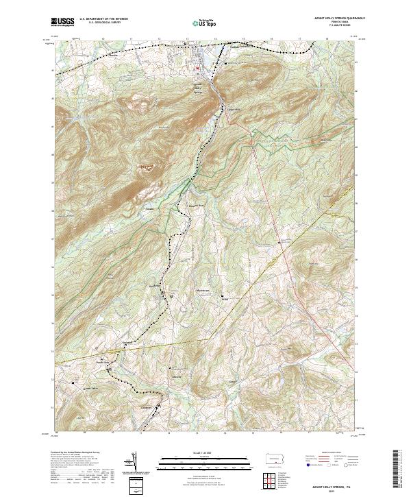 Mount Holly Springs, PA — USGS 7.5-minute topo (2023)