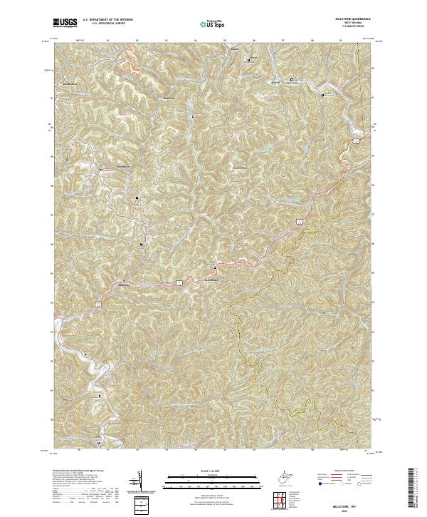 Millstone, WV — USGS 7.5-minute topo (2023)