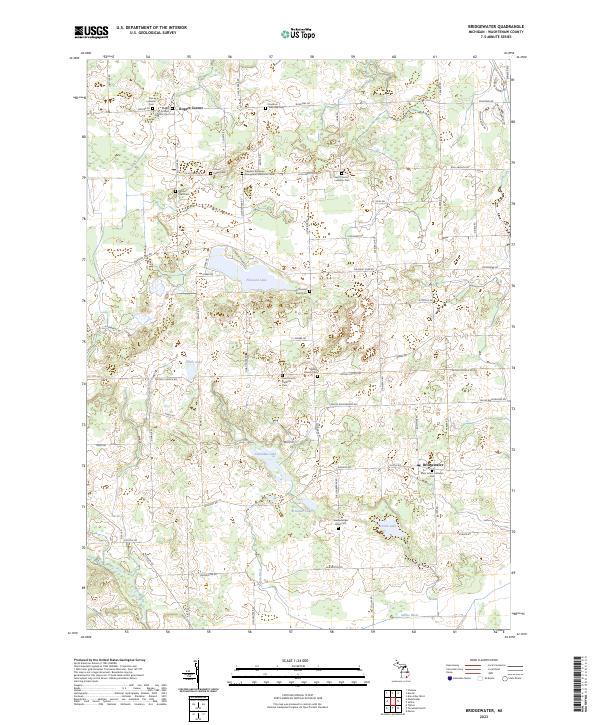 Bridgewater, MI — USGS 7.5-minute topo (2023)