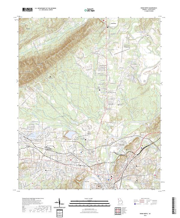 Rome North, GA — USGS 7.5-minute topo (2024)