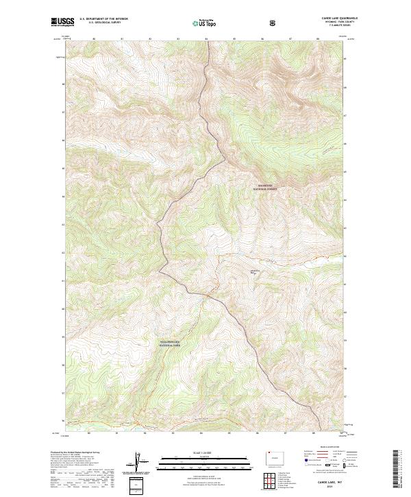 Canoe Lake, WY — USGS 7.5-minute topo (2021)