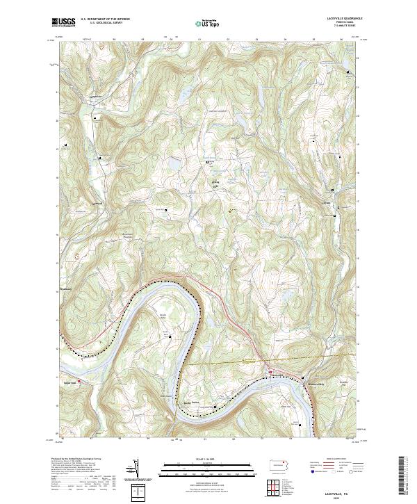 Laceyville, PA — USGS 7.5-minute topo (2023)