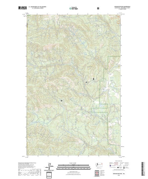 Winchester Peak, WA — USGS 7.5-minute topo (2023)