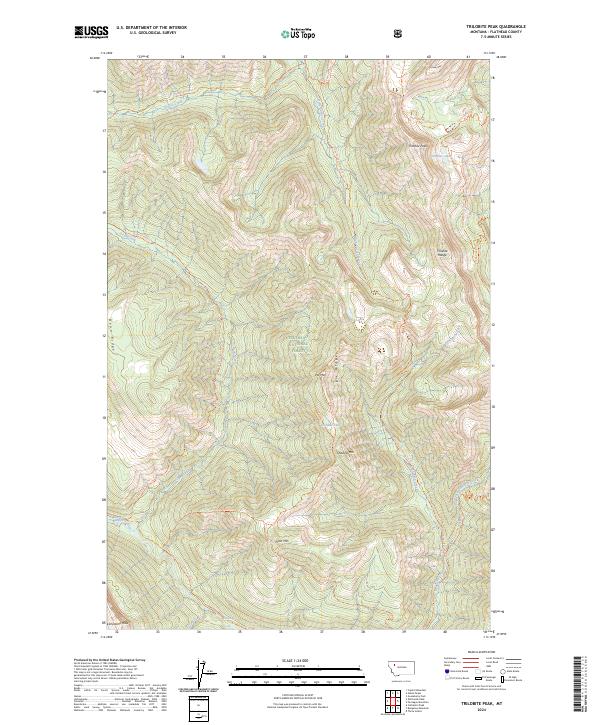 Trilobite Peak, MT — USGS 7.5-minute topo (2024)