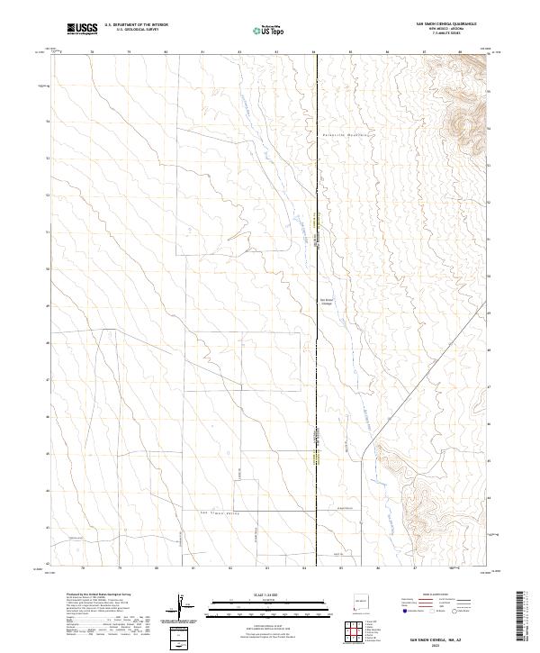 San Simon Cienega, NM-AZ — USGS 7.5-minute topo (2023)