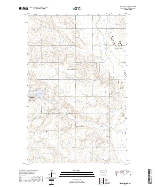 Blacktail Lake, ND — USGS 7.5-minute topo (2024)