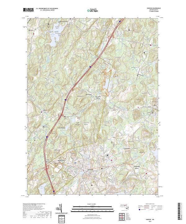 Hudson, MA — USGS 7.5-minute topo (2024)