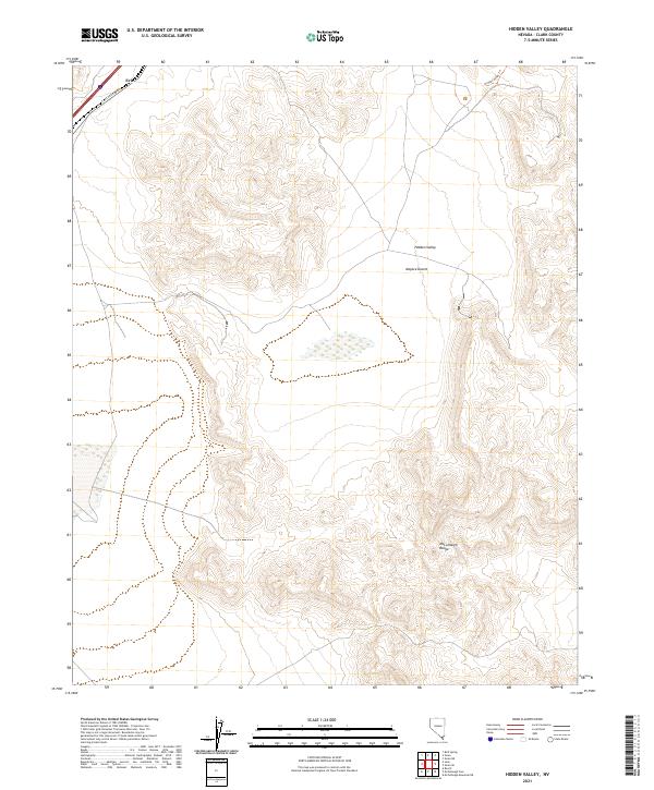 Hidden Valley, NV — USGS 7.5-minute topo (2021)