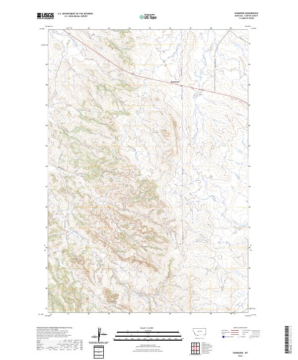 Hammond, MT — USGS 7.5-minute topo (2024)