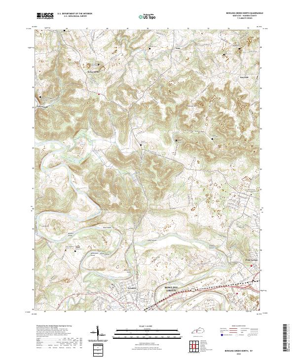 Bowling Green North, KY — USGS 7.5-minute topo (2022)