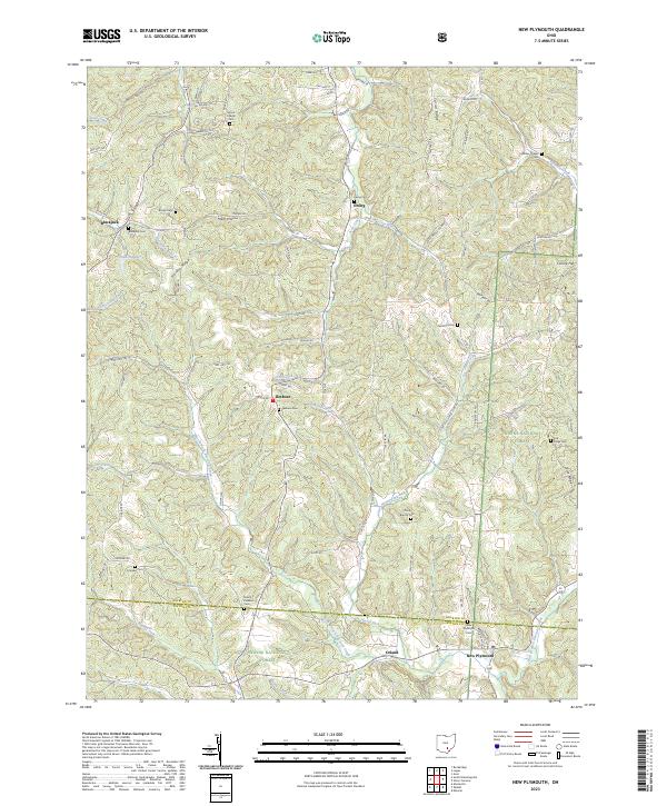 New Plymouth, OH — USGS 7.5-minute topo (2023)