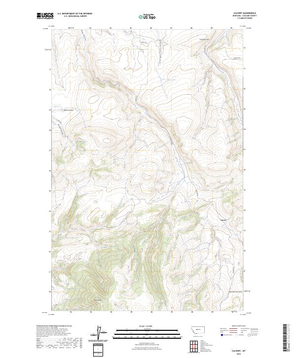 Calvert, MT — USGS 7.5-minute topo (2024)