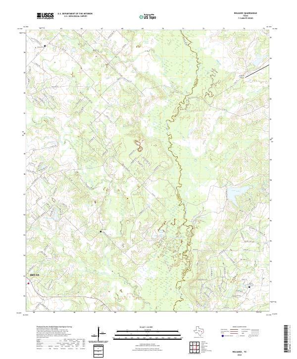 Reliance, TX — USGS 7.5-minute topo (2022)