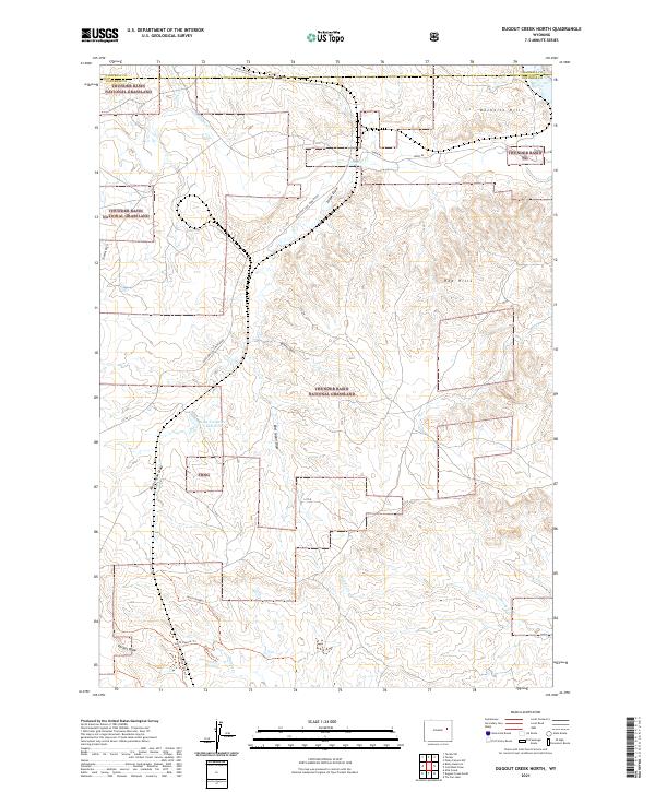 Dugout Creek North, WY — USGS 7.5-minute topo (2021)