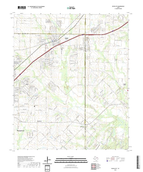 Royse City, TX — USGS 7.5-minute topo (2022)