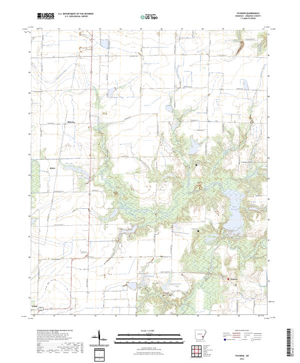 Tichnor, AR — USGS 7.5-minute topo (2024)