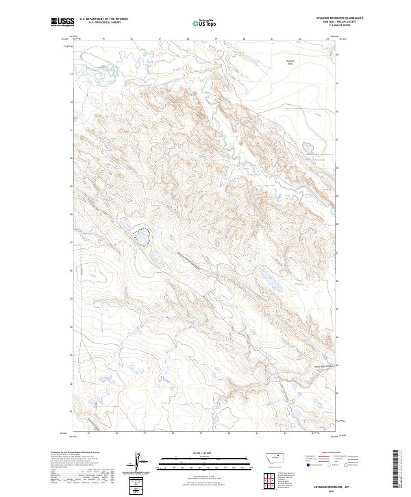 Seymour Reservoir, MT — USGS 7.5-minute topo (2024)