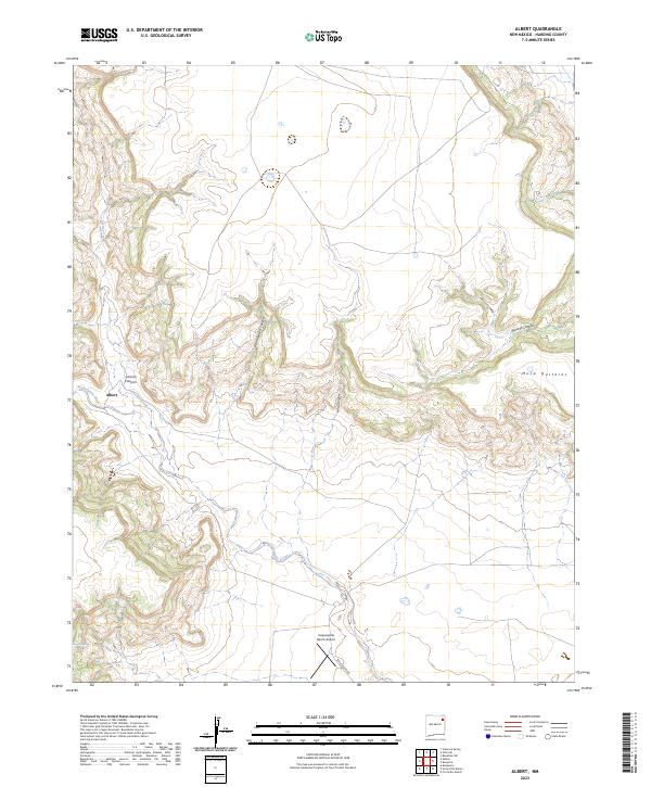 Albert, NM — USGS 7.5-minute topo (2023)