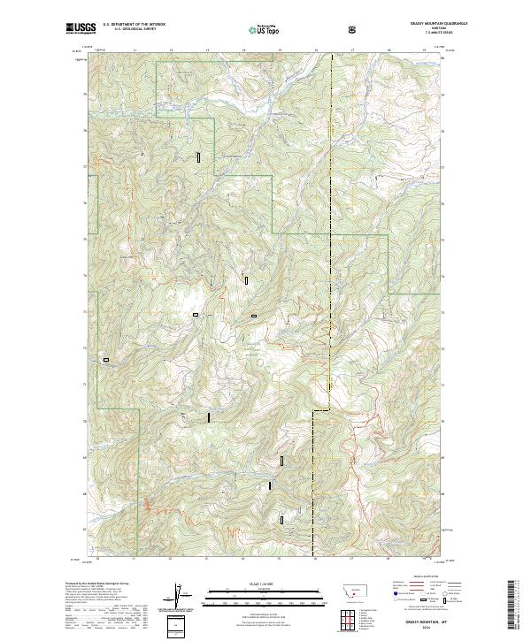 Grassy Mountain, MT — USGS 7.5-minute topo (2024)