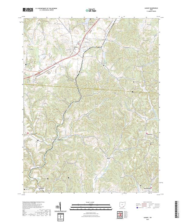 Albany, OH — USGS 7.5-minute topo (2023)