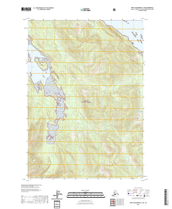 Port Alexander D-1 SW, AK — USGS 7.5-minute topo (2021)