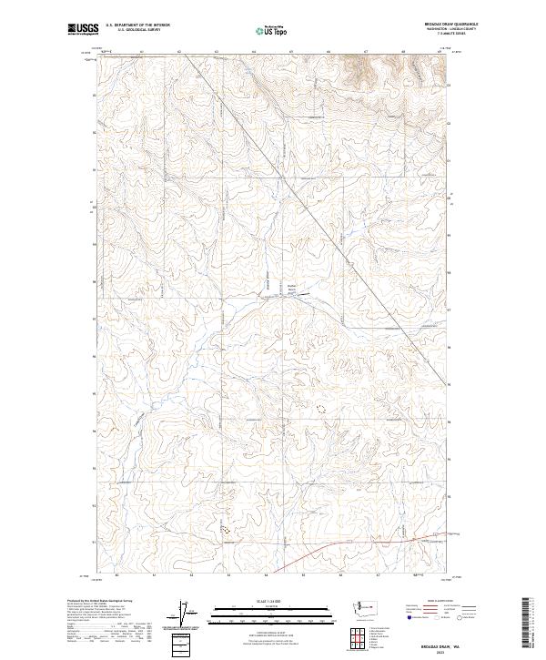Broadax Draw, WA — USGS 7.5-minute topo (2023)