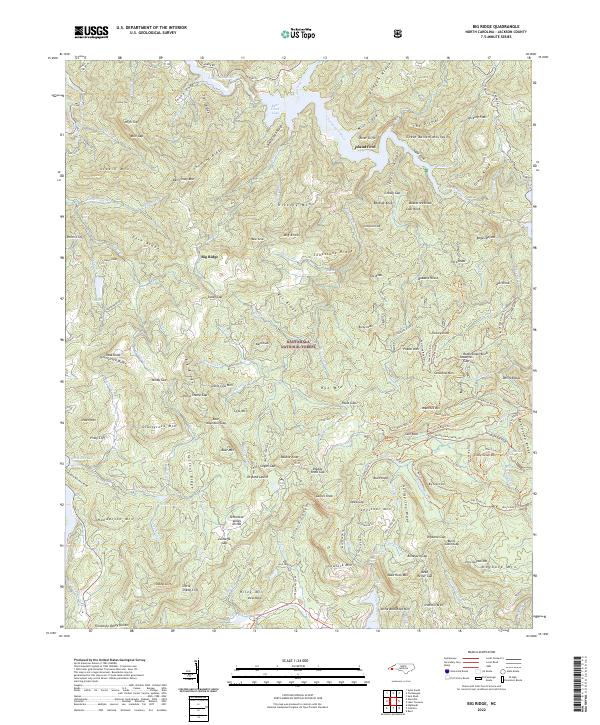 Big Ridge, NC — USGS 7.5-minute topo (2022)
