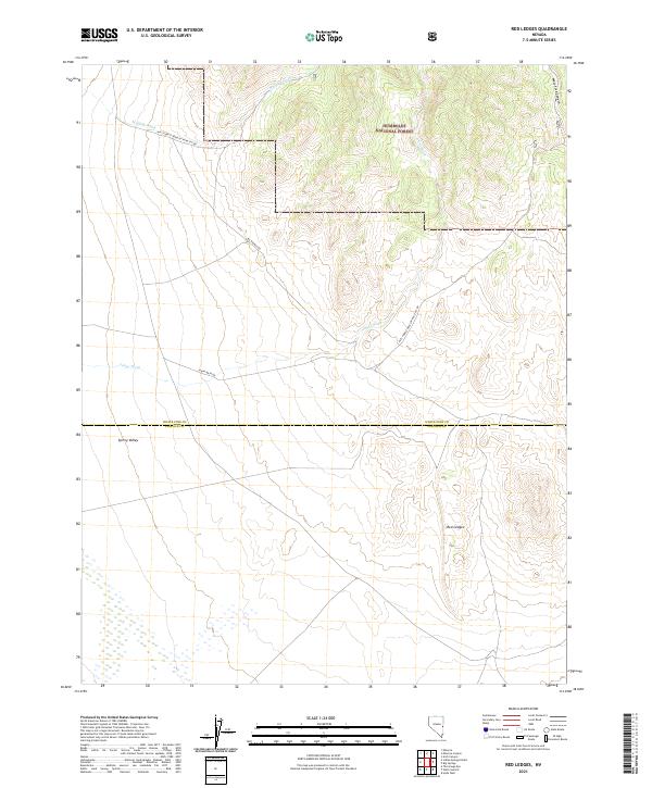Red Ledges, NV — USGS 7.5-minute topo (2021)