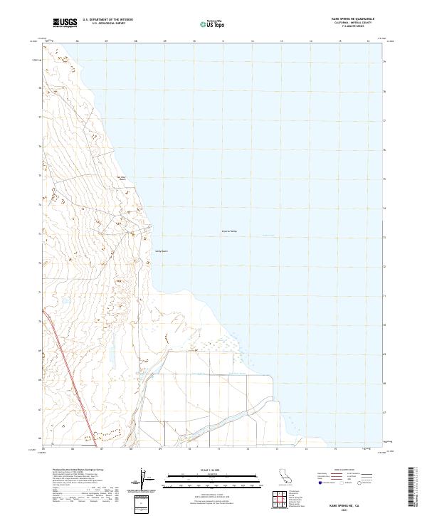 Kane Spring NE, CA — USGS 7.5-minute topo (2021)