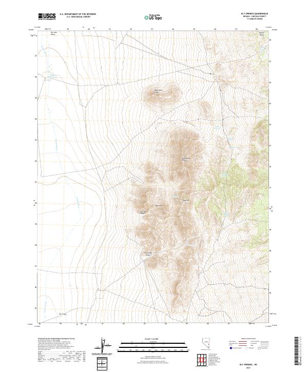 Ely Springs, NV — USGS 7.5-minute topo (2021)