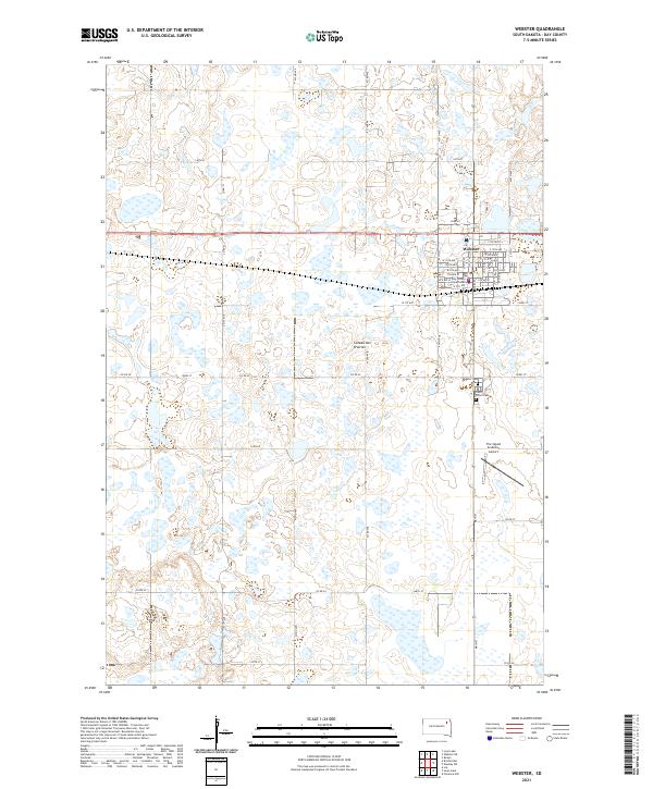 Webster, SD — USGS 7.5-minute topo (2021)
