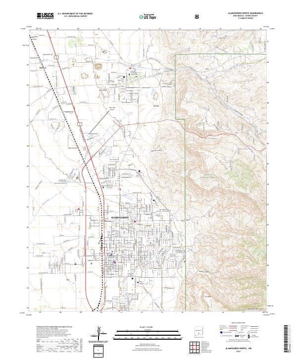 Alamogordo North, NM — USGS 7.5-minute topo (2023)
