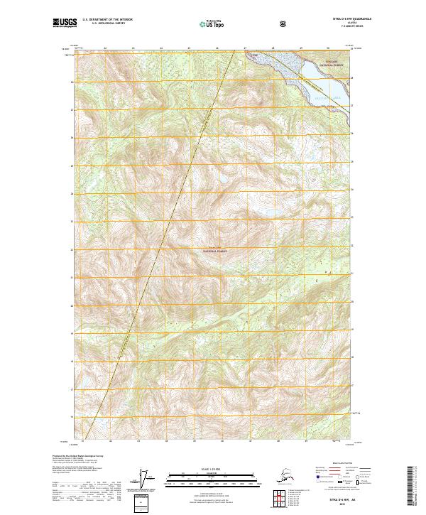 Sitka D-6 NW, AK — USGS 7.5-minute topo (2021)