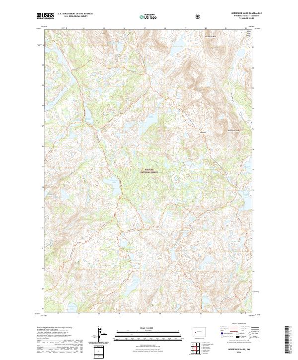Horseshoe Lake, WY — USGS 7.5-minute topo (2021)