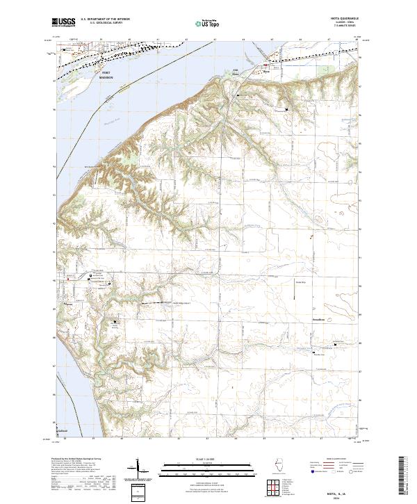 Niota, IL-IA — USGS 7.5-minute topo (2024)