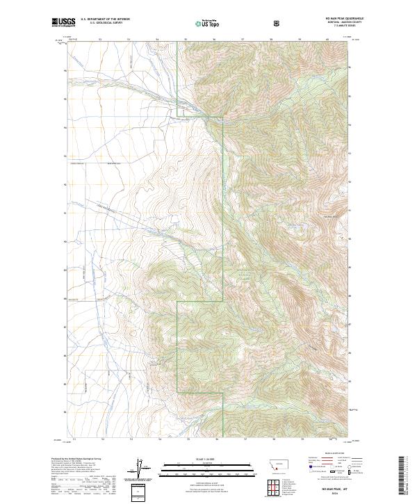 No Man Peak, MT — USGS 7.5-minute topo (2024)