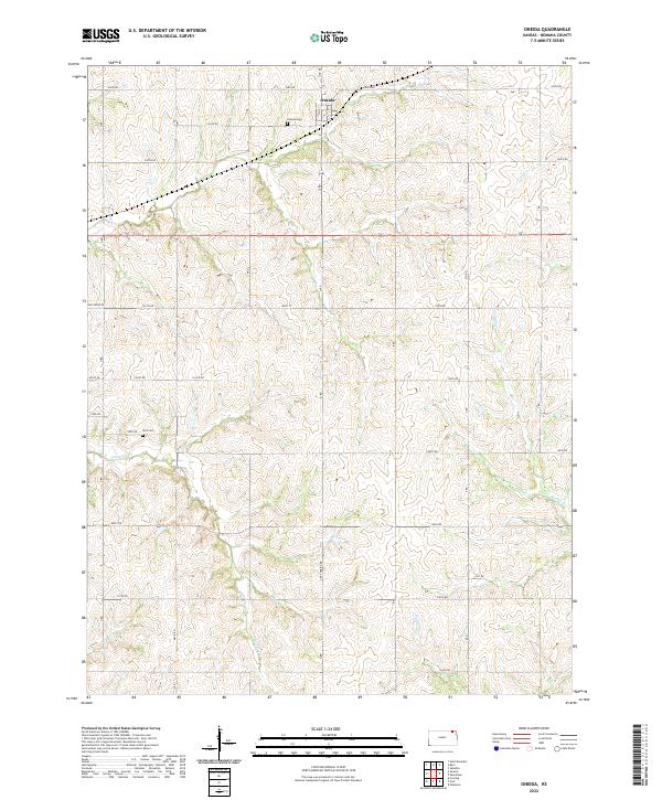 Oneida, KS — USGS 7.5-minute topo (2022)