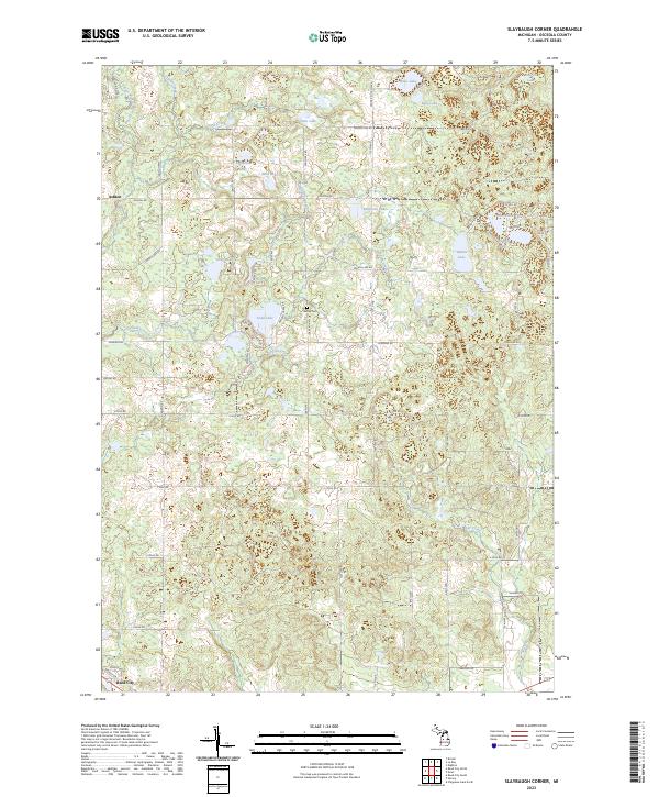 Slaybaugh Corner, MI — USGS 7.5-minute topo (2023)